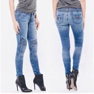 Women’s Robin's Jean medium wash Skinny Motorcycle Jeans size 31